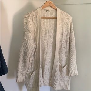 Madewell white cardigan
